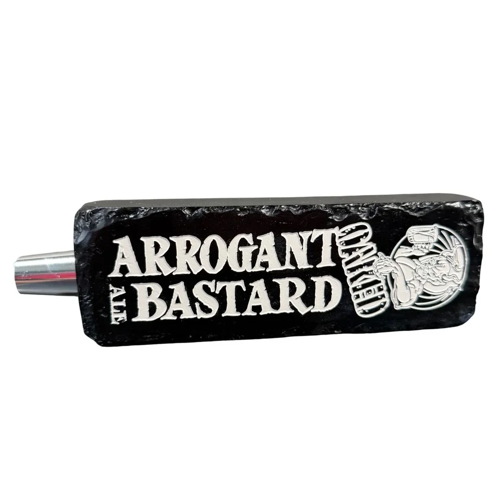 Stone Brewing Oaked Arrogant Bastard Ale Beer Tap Handle Black Gargoyle Barware
